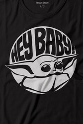 Baby Yoda Star Wars Mandalorian Jedi Baskılı Tişört Çocuk T-shirt - Thumbnail