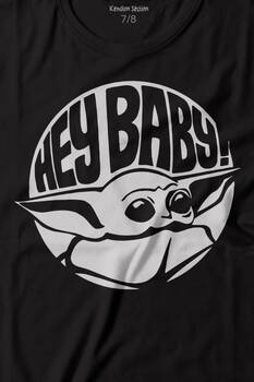 Baby Yoda Star Wars Mandalorian Jedi Baskılı Tişört Çocuk T-shirt