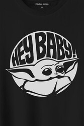 Baby Yoda Star Wars Mandalorian Jedi Baskılı Tişört Unisex T-Shirt - Thumbnail