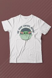 Baby Yoda The Mandalorian Star Wars Bebek Yoda Baskılı Tişört Çocuk T-shirt - Thumbnail