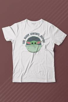 Baby Yoda The Mandalorian Star Wars Bebek Yoda Baskılı Tişört Çocuk T-shirt