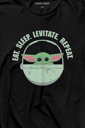 Baby Yoda The Mandalorian Star Wars Bebek Yoda Uzun Kollu Tişört Baskılı T-Shirt - Thumbnail