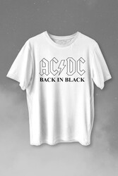 Back In Black Ac Dc Alternatif Doğru Akım Tesla Baskılı Tişört Unisex T-shirt - Thumbnail