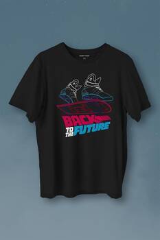 Back To The Future Geleceğe Dönüş Uçan Kaykay Baskılı Tişört Unisex T-Shirt