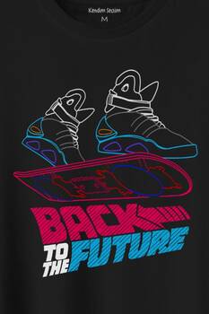 Back To The Future Geleceğe Dönüş Uçan Kaykay Baskılı Tişört Unisex T-Shirt