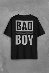 Bad Boy Badboy Playboy Kötü Haylaz Çocuk Sırt Ön Baskılı Oversize Tişört Unisex T-Shirt - Thumbnail