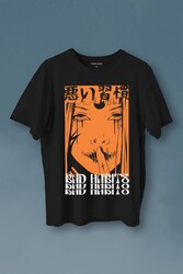 Bad Habbits Japonca Kötü Alişkanlık Baskılı Tişört Unisex T-Shirt - Thumbnail