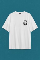 Barış Akarsu Anısına Amasra Sırt Ön Baskılı Oversize Tişört Unisex T-Shirt - Thumbnail