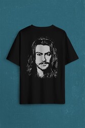 Barış Akarsu Anısına Amasra Sırt Ön Baskılı Oversize Tişört Unisex T-Shirt - Thumbnail