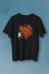 Basketball Vintage Grunge Retro Basket Topu Baskılı Tişört Unisex T-shirt - Thumbnail