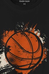 Basketball Vintage Grunge Retro Basket Topu Baskılı Tişört Unisex T-shirt - Thumbnail