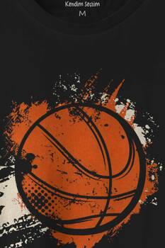 Basketball Vintage Grunge Retro Basket Topu Baskılı Tişört Unisex T-shirt