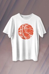 Basketball Vintage Grunge Retro Basket Topu Baskılı Tişört Unisex T-shirt - Thumbnail