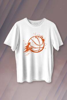 Basketball Vintage Grunge Retro Basket Topu Baskılı Tişört Unisex T-shirt