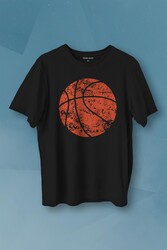 Basketball Vintage Grunge Retro Basket Topu Baskılı Tişört Unisex T-shirt - Thumbnail