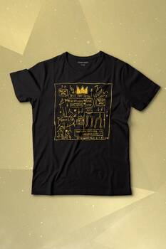 Basquiat Taç Kral King Sanat Pop Art Baskılı Tişört Çocuk T-shirt