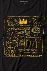 Basquiat Taç Kral King Sanat Pop Art Baskılı Tişört Çocuk T-shirt - Thumbnail