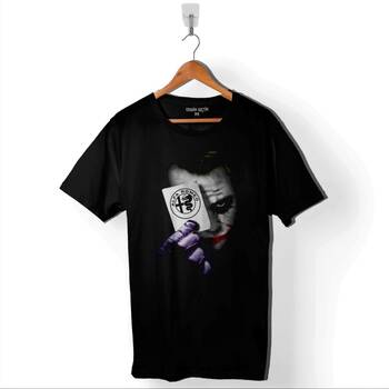 Batman Joker İskambil Oyun Kartıalfa Romeo Baskılı Tişört Unisex T-Shirt