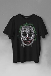 Batman Joker Typograpyh Tipografik Silüet Baskılı Tişört Unisex T-Shirt - Thumbnail