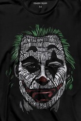 Batman Joker Typograpyh Tipografik Silüet Uzun Kollu Tişört Baskılı T-Shirt - Thumbnail