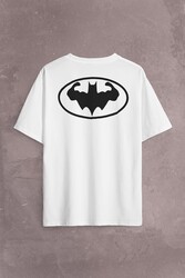 Batman Logo Gym Fitness Bodybuilding Sırt Ön Baskılı Oversize Tişört Unisex T-Shirt - Thumbnail