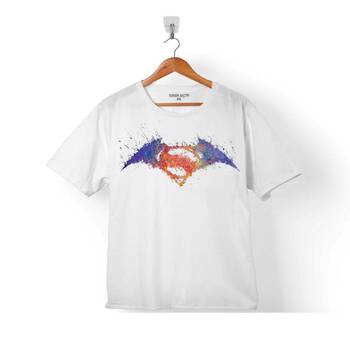 BATMAN V VS SUPERMAN WATERCOLOR LOGO ÇOCUK TİŞÖRT