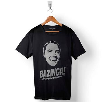 Bazinga Şaka The Bıg Bang Theory Sheldon Cooper Baskılı Tişört Unisex T-Shirt