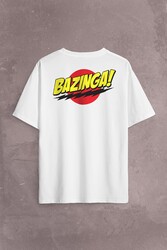 Bazinga Şaka The Big Bang Theory Sheldon Cooper Sırt Ön Baskılı Oversize Tişört Unisex T-Shirt - Thumbnail