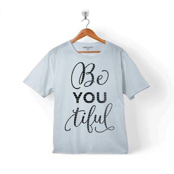 BE YOU TIFULBEAUTIFUL SEN GÜZELSİN YAZILI 2 ÇOCUK TİŞÖRT