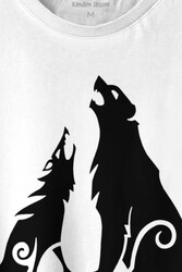 Bear and Wolf God of War Ragnarök Kısa Kollu Baskılı Erkek T-shirt Unisex Tişört - Thumbnail