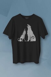 Bear and Wolf God of War Ragnarök Kısa Kollu Baskılı Erkek T-shirt Unisex Tişört - Thumbnail