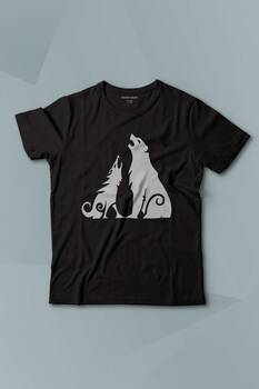 Bear and Wolf God of War Ragnarök Kısa Kollu Baskılı T-shirt Çocuk Tişört