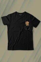 Bebek Groot Marvel Galaksinin Koruyucuları Cep Baskılı Tişört Çocuk T-shirt - Thumbnail