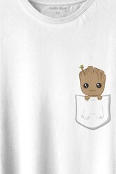 Bebek Groot Marvel Galaksinin Koruyucuları Cep Baskılı Tişört Unisex T-shirt - Thumbnail