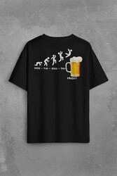 Beer Week Friday Weekend Bira Alkol Hafta Sonu Tatili Sırt Ön Baskılı Oversize Tişört Unisex T-Shirt - Thumbnail