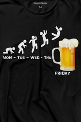 Beer Week Friday Weekend Bira Alkol Hafta Sonu Tatili Uzun Kollu Tişört Baskılı T-Shirt - Thumbnail