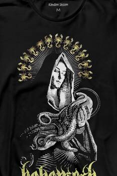 Behemoth Gothic Black Metal Rock MusicDeath Müzik Uzun Kollu Tişört Baskılı T-Shirt