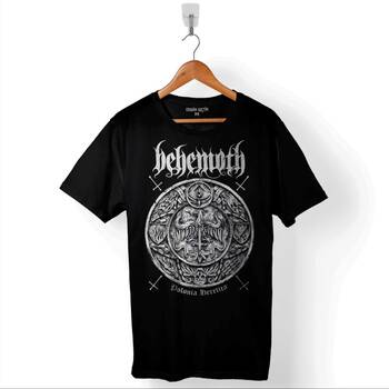 Ben Sahar Behemoth Metal Rock Kuru Kafa Skull Baskılı Tişört Unisex T-Shirt