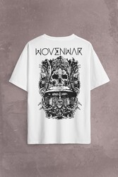 Ben Sahar Behemoth Metal Rock Kuru Kafa Skull Sırt Ön Baskılı Oversize Tişört Unisex T-Shirt - Thumbnail