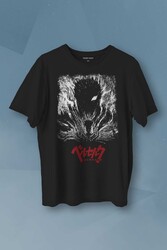 Berserk Manga Anime Guts Kılıç Baskılı Erkek T-shirt Unisex Tişört - Thumbnail