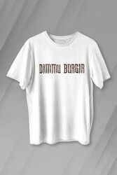 Beyaz T-shirt Dimmu Borgir Senfonik Black Metal Darkness Baskılı Unisex Tişört - Thumbnail