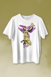 Beyaz T-shirt KOBE BRYANT BLACK MAMBA NBA BASKETBALL Baskılı Tshirt Unisex TİŞÖRT - Thumbnail