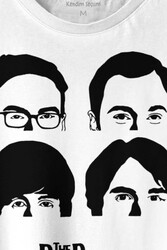 Big Bang Theory Dizi The Beatles Rock Kısa Kollu Baskılı Erkek T-shirt Unisex Tişört - Thumbnail