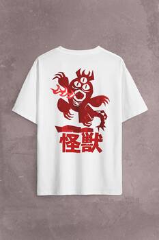 Big Hero 6 Fred Kaiju Büyük Kahraman Sırt Ön Baskılı Oversize Tişört Unisex T-Shirt