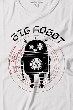 Big Robot 2 Comics Çizgi Film Minimal Dizi Baskılı Tişört Çocuk T-shirt