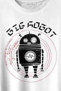 Big Robot 2 Comics Çizgi Film Minimal Dizi Baskılı Tişört Unisex T-shirt