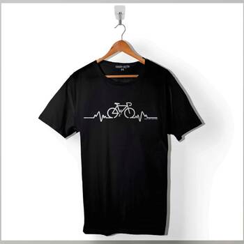 Bİke Pulse Cycling Bicycle Riding Bisiklet Baskılı Tişört Unisex T-Shirt