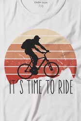 Bisiklet Mountain Bike Time To Ride Outdoor Gezgin Travel Baskılı Tişört Çocuk T-shirt - Thumbnail