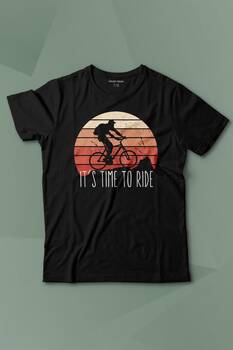 Bisiklet Mountain Bike Time To Ride Outdoor Gezgin Travel Baskılı Tişört Çocuk T-shirt