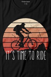 Bisiklet Mountain Bike Time To Ride Outdoor Gezgin Travel Baskılı Tişört Çocuk T-shirt - Thumbnail